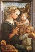 Fra Filippo Lippi Madonna and Child with Two Angels oil painting picture wholesale